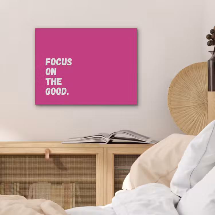 Focus on the good - Roze - Simple PET vilt klein -sfeer3