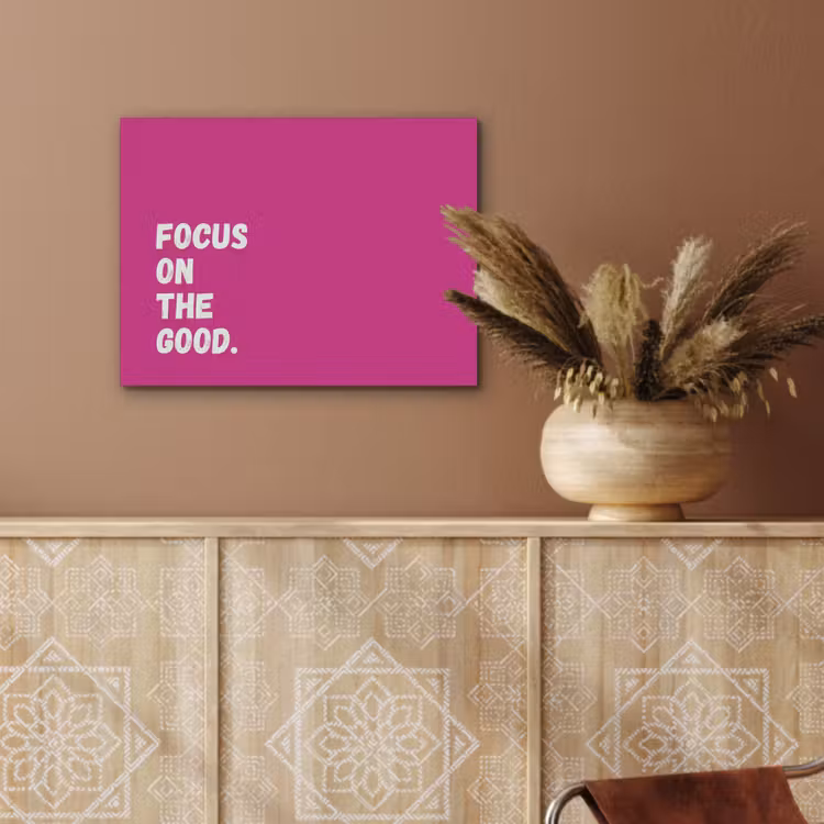 Focus on the good - Roze - Simple PET vilt klein -sfeer4