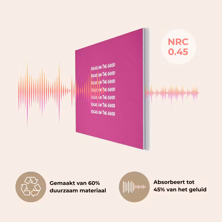 Focus on the good - Roze - wit PET vilt klein -USP_NL