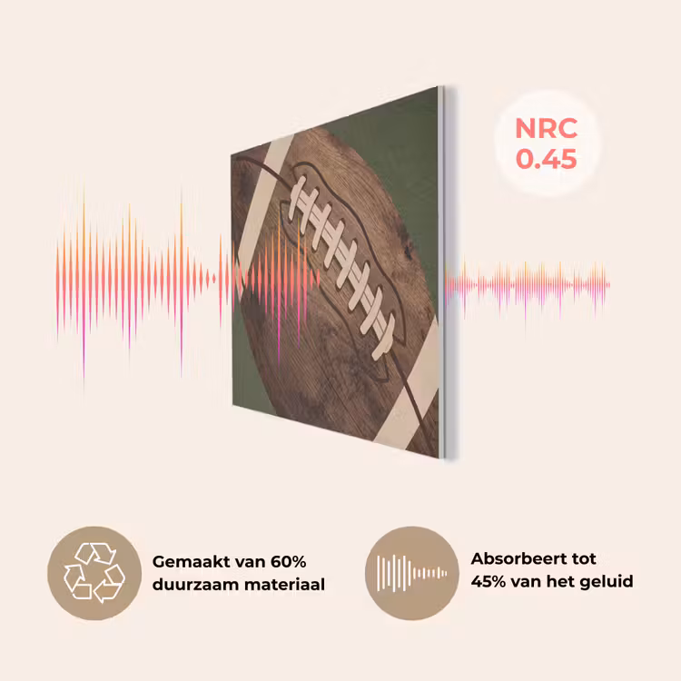 Football - Hout - Sport - Groen PET vilt klein -USP_NL