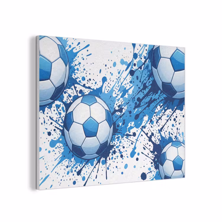 Voetballen - Verf - Sport - Blauw PET vilt klein -3d