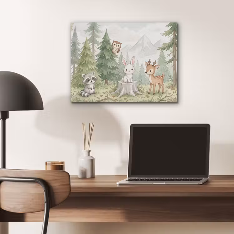 Bos - Dieren - Groen PET vilt klein -sfeer5
