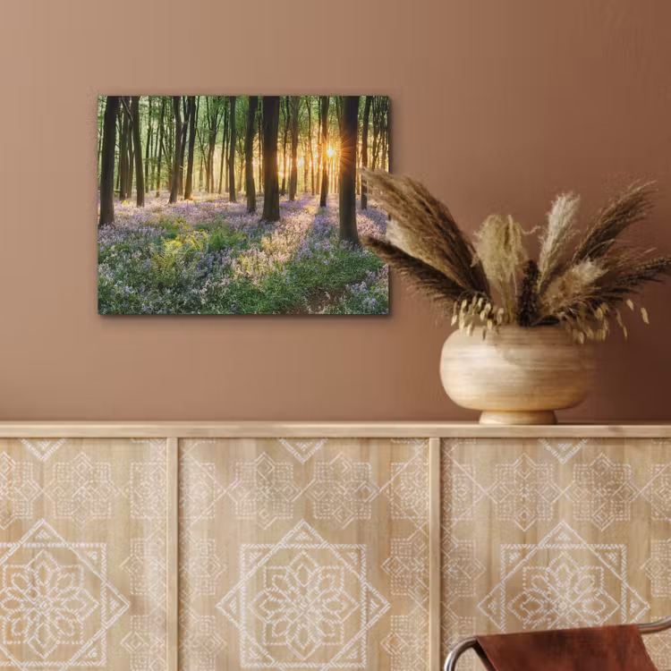 Bos - Bloemen - Lavendel - Zon - Paars - Natuur PET vilt klein -sfeer4