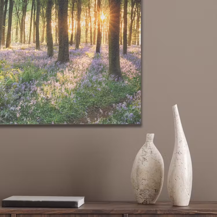 Bos - Bloemen - Lavendel - Zon - Paars - Natuur PET vilt klein -sfeer6_closeup