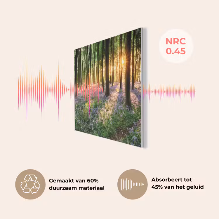 Bos - Bloemen - Lavendel - Zon - Paars - Natuur PET vilt klein -USP_NL