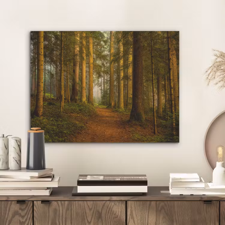 Bos - Natuur - Bomen - Landschap - Bladeren PET vilt klein -sfeer1