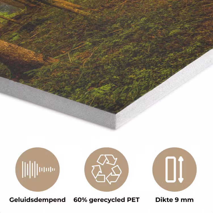 Bos - Natuur - Bomen - Landschap - Bladeren PET vilt klein -closeup_NL
