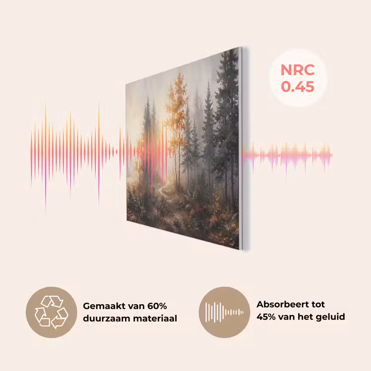 Bospad - Herfstbladeren - Natuur - Schilderachtig - Oranje PET vilt klein -USP_NL