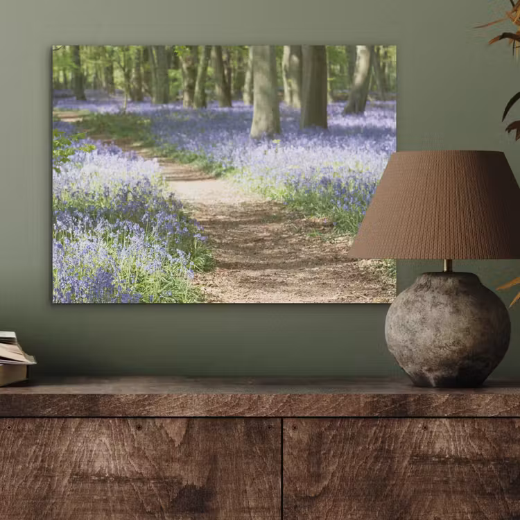 Bos - Pad - Bloemen - Paars - Groen - Natuur PET vilt klein -sfeer2