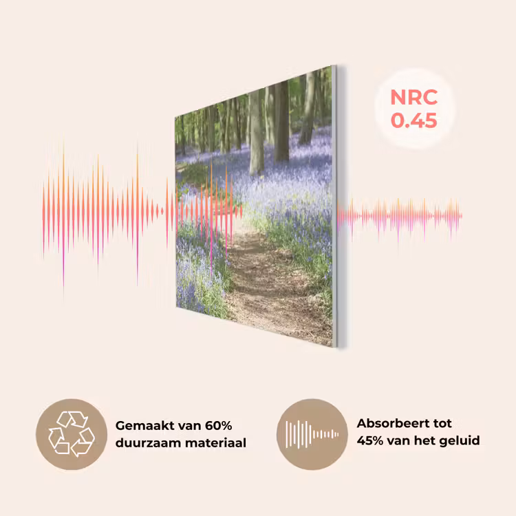 Bos - Pad - Bloemen - Paars - Groen - Natuur PET vilt klein -USP_NL