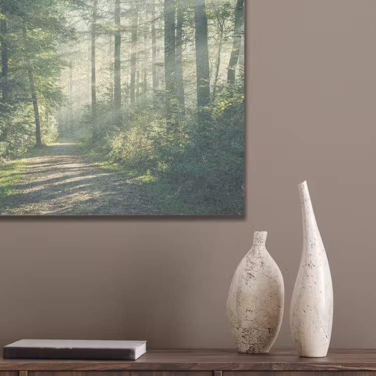 Bos - Pad - Zon - Bomen - Groen - Natuur PET vilt klein -sfeer6_closeup