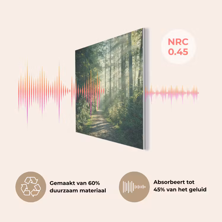 Bos - Pad - Zon - Bomen - Groen - Natuur PET vilt klein -USP_NL