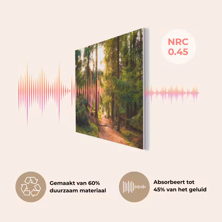 Bos - Pad - Bomen - Groen - Zon - Natuur PET vilt klein -USP_NL