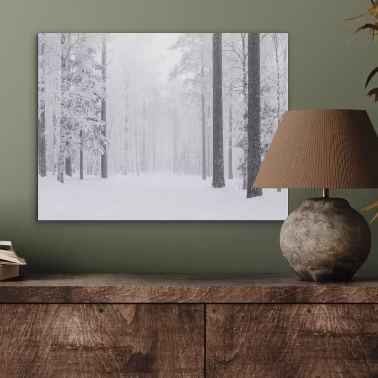 Bos - Sneeuw - Pad - Winter - Stilte PET vilt klein -sfeer2