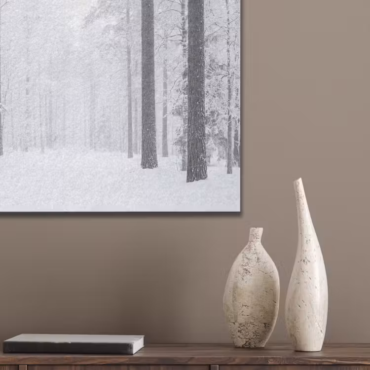 Bos - Sneeuw - Pad - Winter - Stilte PET vilt klein -sfeer6_closeup