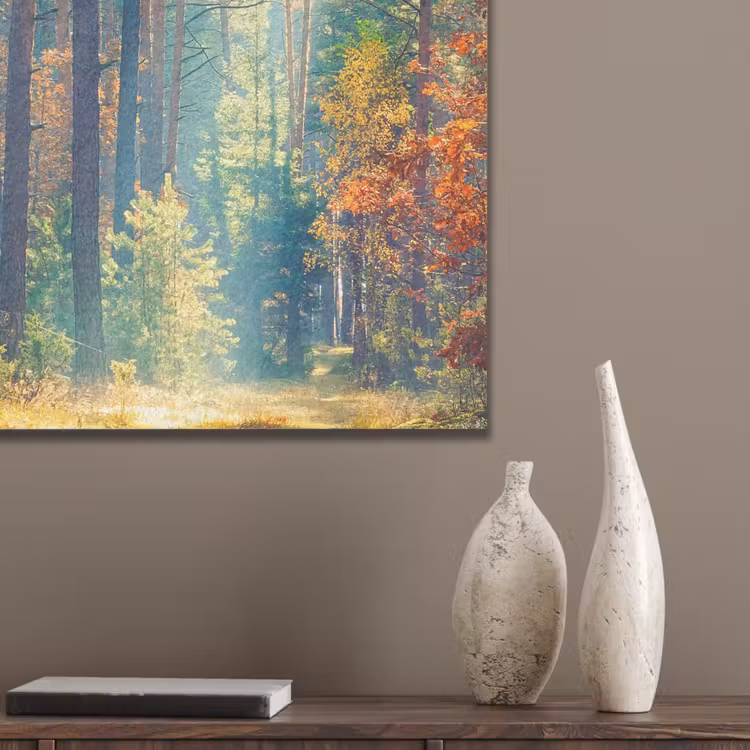 Bos - Zon - Natuur - Herfst PET vilt klein -sfeer6_closeup