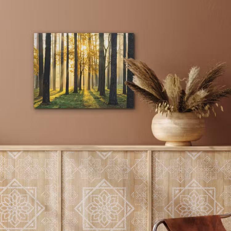 Bos - Zon - Bomen - Gras - Landschap  - Natuur PET vilt klein -sfeer4
