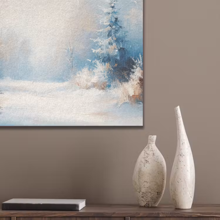 Bos - Winter - Natuur - Abstract - Sneeuw PET vilt klein -sfeer6_closeup