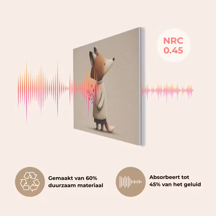 Vos - Gele bloemen - Minimalistisch PET vilt klein -USP_NL