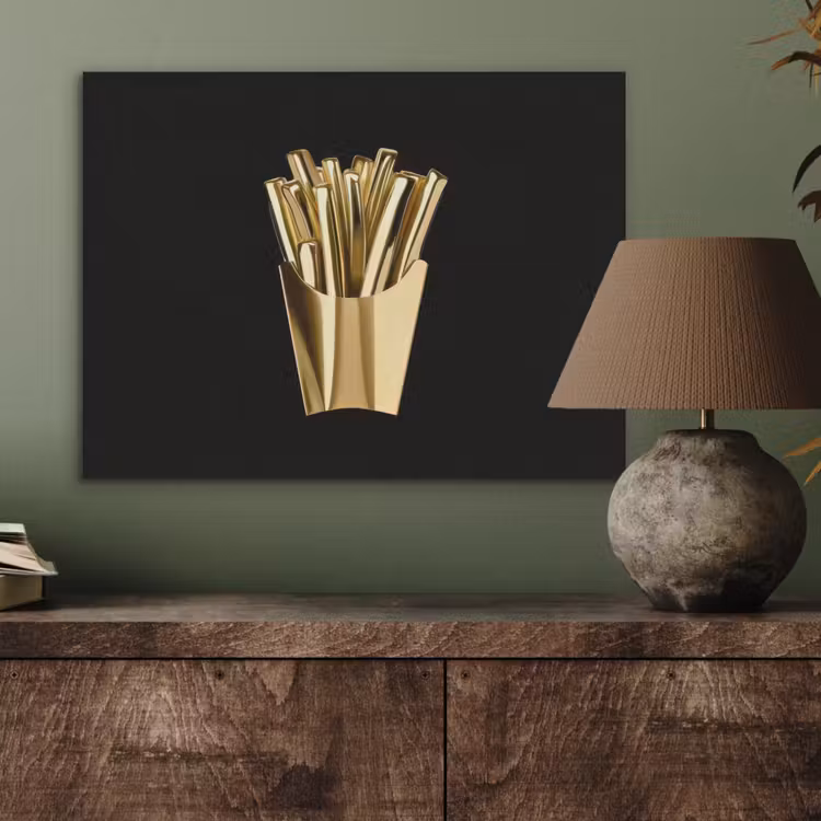 Friet - Goud - Chrome - Eten PET vilt klein -sfeer2