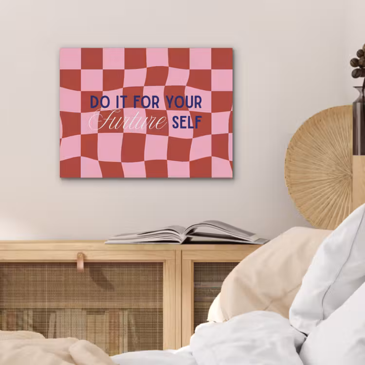 Furture - Geblokt - Rood PET vilt klein -sfeer3