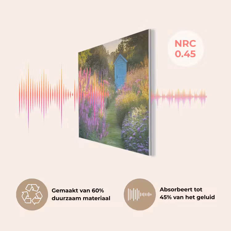 Tuinhuisje - Blauw - Bloemen PET vilt klein -USP_NL