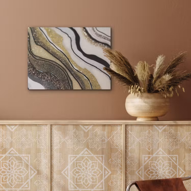 Edelsteen - Abstract - Marmer - Natuur PET vilt klein -sfeer4