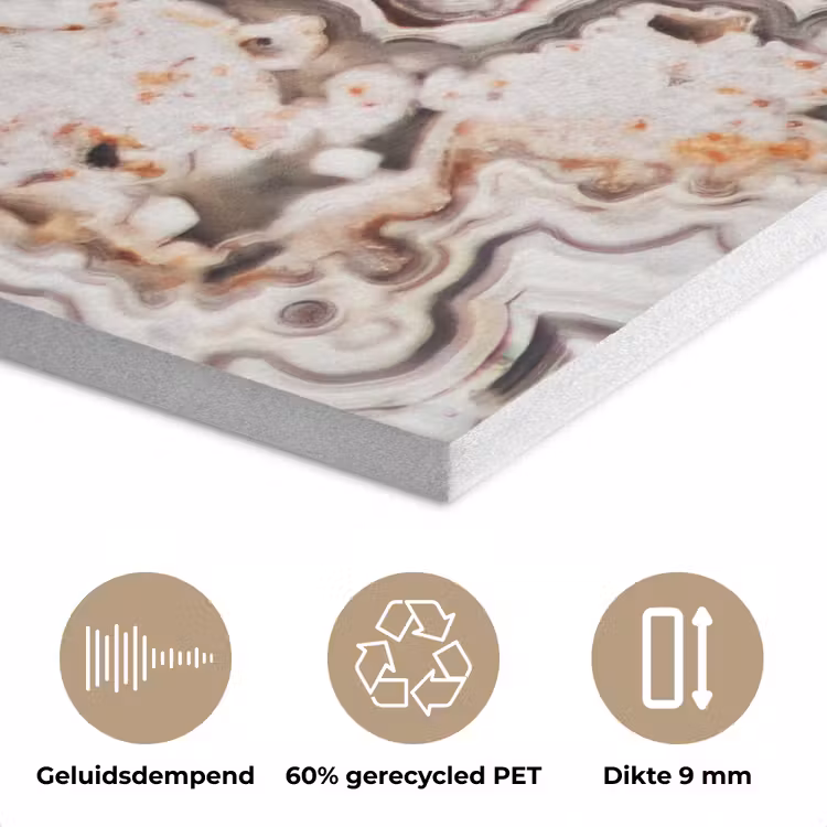 Edelsteen - Marmer - Natuur - Abstract PET vilt klein -closeup_NL