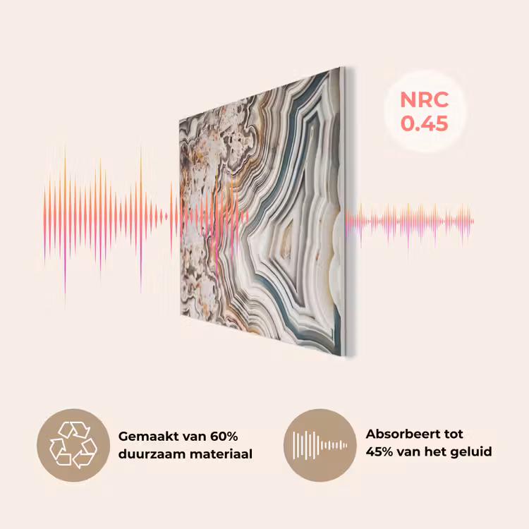Edelsteen - Marmer - Natuur - Abstract PET vilt klein -USP_NL