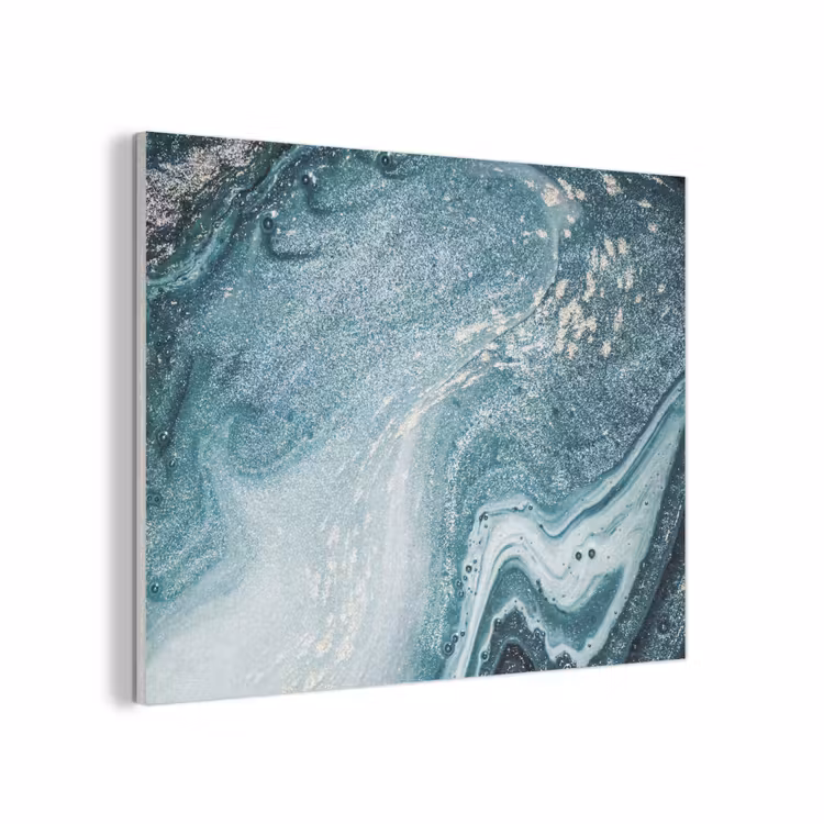 Edelstenen - Blauw - Natuur - Marmer - Abstract PET vilt klein -3d
