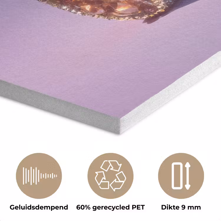Edelstenen - Glitters - Paars - Kleurrijk PET vilt klein -closeup_NL