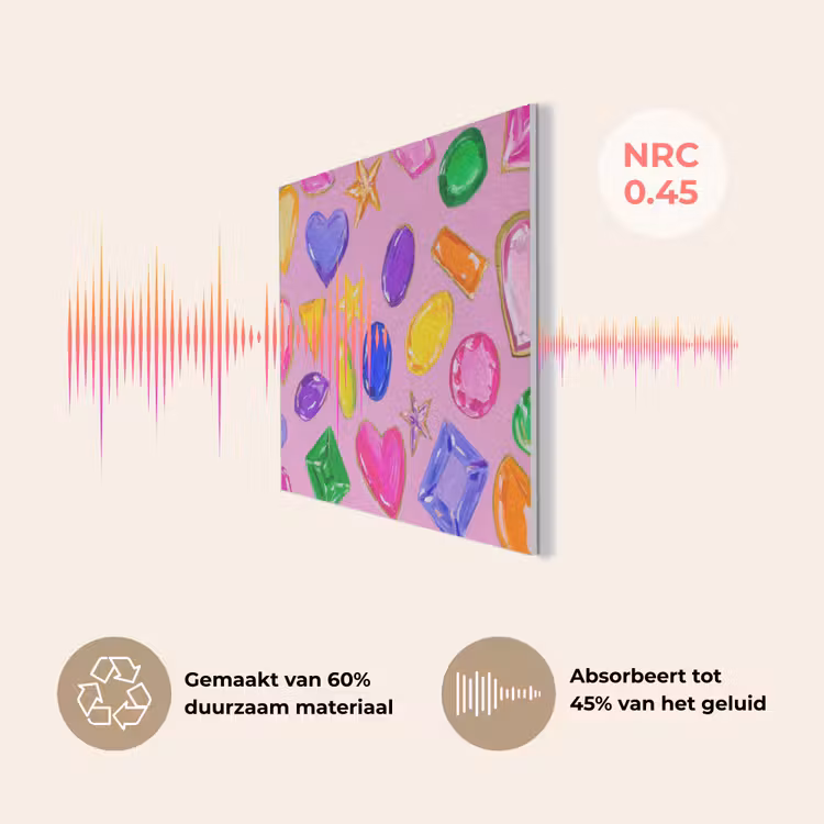 Edelstenen - Vormen - Hartje - Kleurrijk PET vilt klein -USP_NL