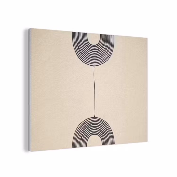Geometrische bogen - Minimalistisch - Symmetrisch PET vilt klein -3d