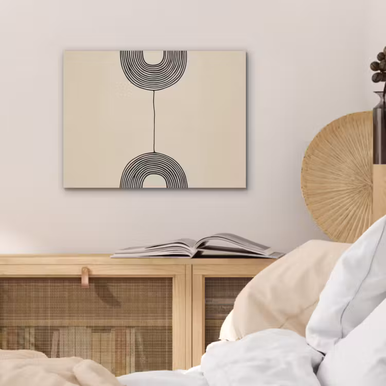 Geometrische bogen - Minimalistisch - Symmetrisch PET vilt klein -sfeer3