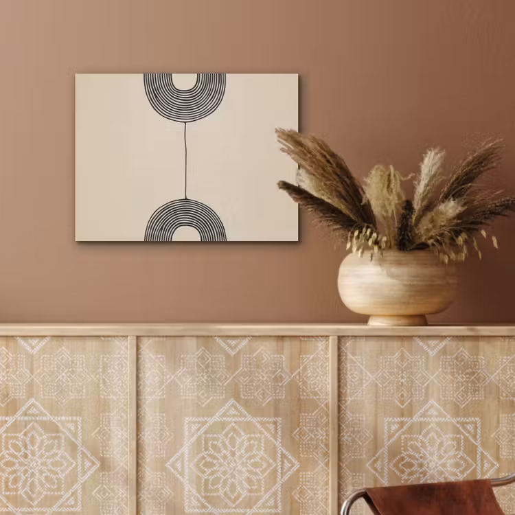 Geometrische bogen - Minimalistisch - Symmetrisch PET vilt klein -sfeer4