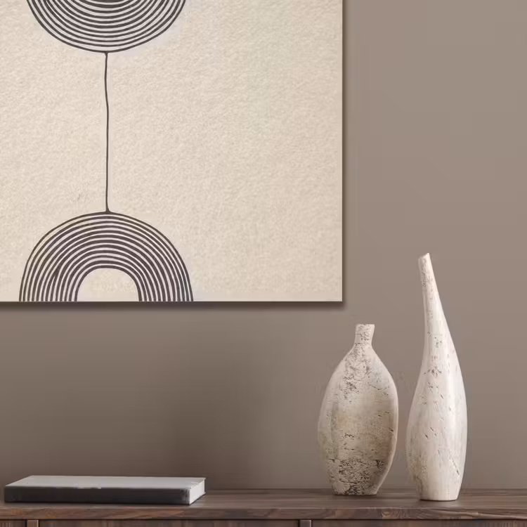 Geometrische bogen - Minimalistisch - Symmetrisch PET vilt klein -sfeer6_closeup