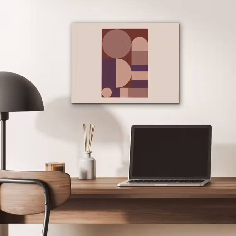 Geometrisch - Cirkels - Rood PET vilt klein -sfeer5