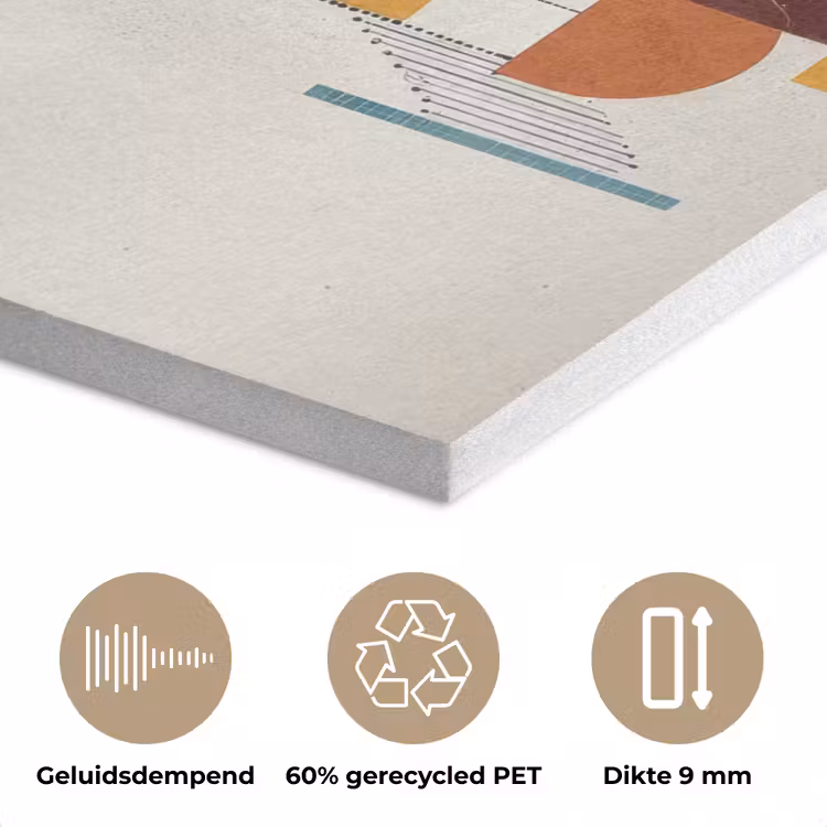Geometrisch - Strakke vormen - Kleurrijk PET vilt klein -closeup_NL