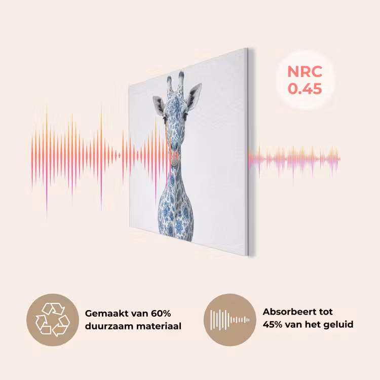 Giraffe - Delfts blauw - Dieren - Minimalistisch PET vilt klein -USP_NL