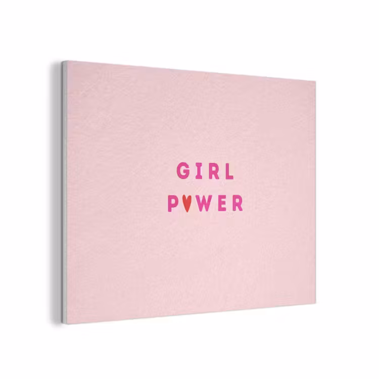 Girl power - Roze - Hartje PET vilt klein -3d