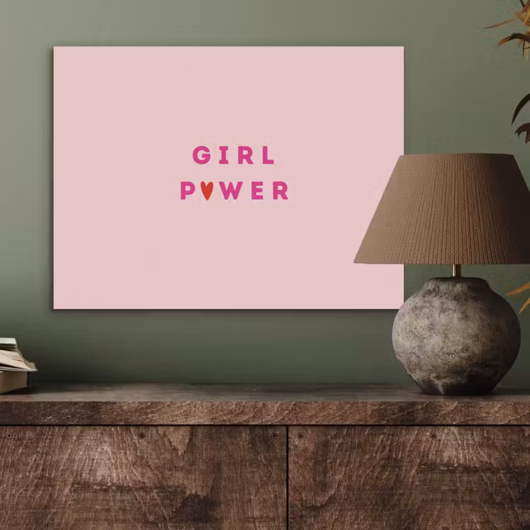Girl power - Roze - Hartje PET vilt klein -sfeer2