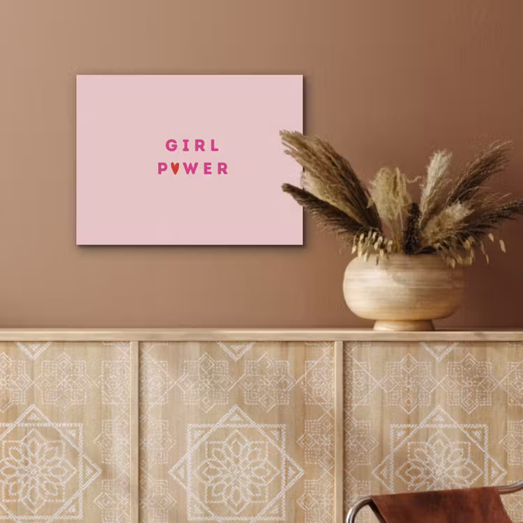 Girl power - Roze - Hartje PET vilt klein -sfeer4