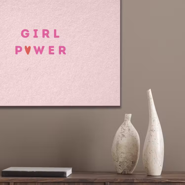 Girl power - Roze - Hartje PET vilt klein -sfeer6_closeup