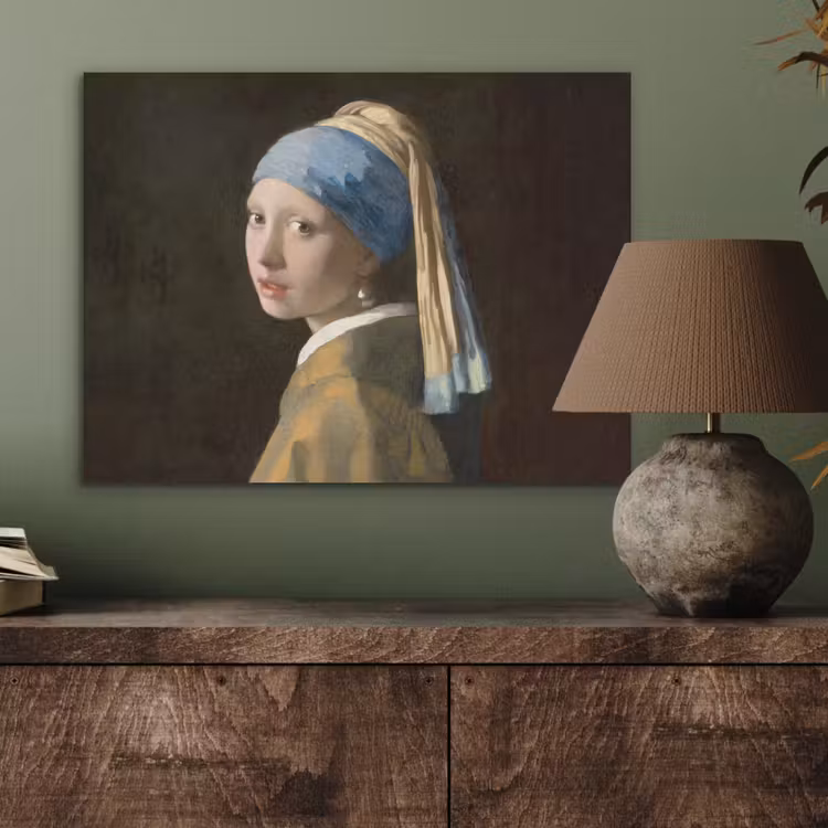 Meisje met de parel - Schilderij - Oude meesters - Vermeer PET vilt klein -sfeer2