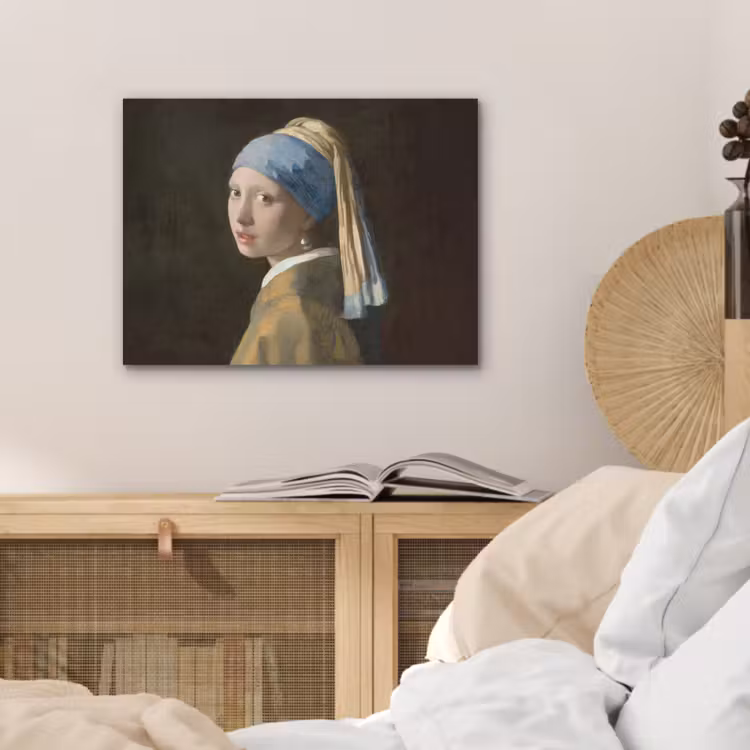 Meisje met de parel - Schilderij - Oude meesters - Vermeer PET vilt klein -sfeer3