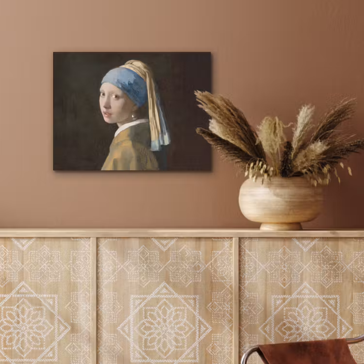 Meisje met de parel - Schilderij - Oude meesters - Vermeer PET vilt klein -sfeer4