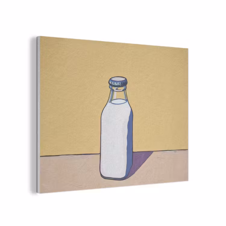 Glazen - Fles - Illustratie - Melk PET vilt klein -3d