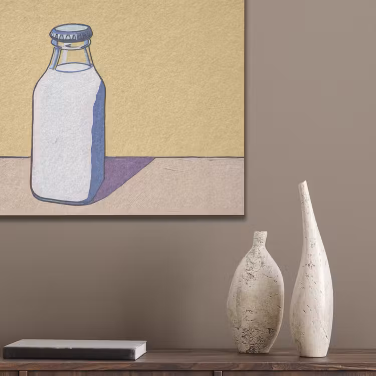 Glazen - Fles - Illustratie - Melk PET vilt klein -sfeer6_closeup
