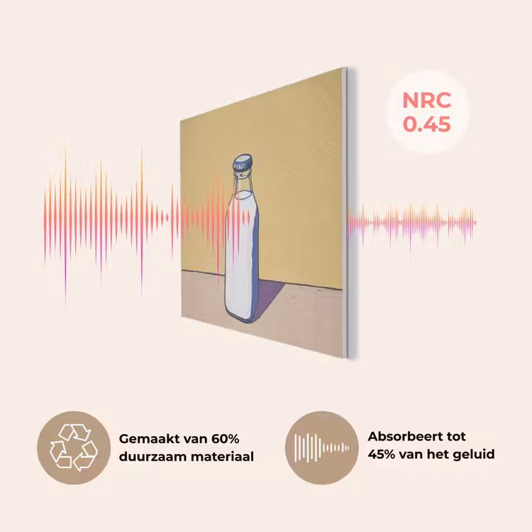 Glazen - Fles - Illustratie - Melk PET vilt klein -USP_NL