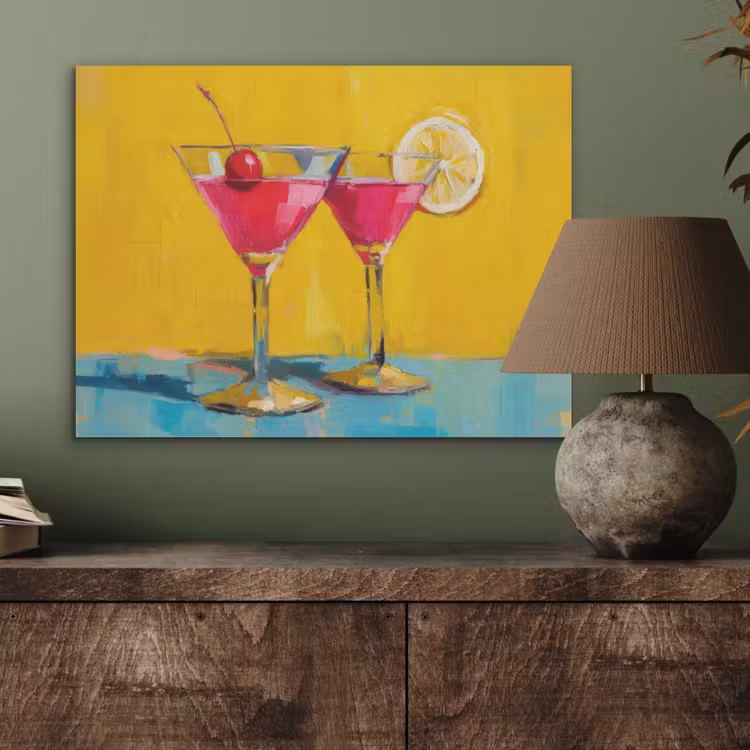Glazen - Cocktail - Citroen - Kers PET vilt klein -sfeer2